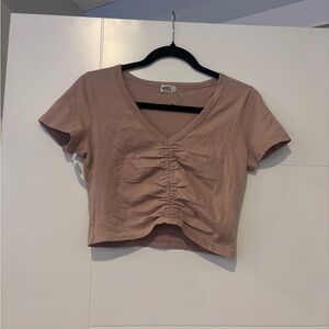 NWT Aritzia Little Moon V-Neck Mauve Top